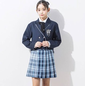 ZIDDY「チェック柄 プリーツスカパン」 (130-160cm) の画像