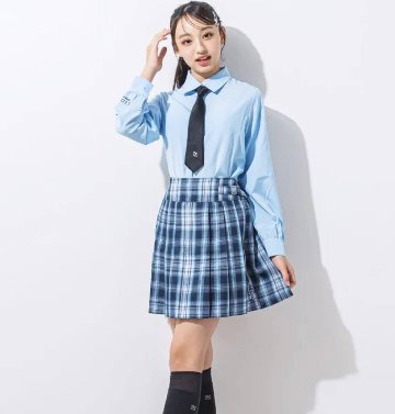 ZIDDY「チェック柄 プリーツスカパン」 (130-160cm) の画像