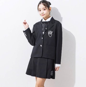 ZIDDY「ブラックプリーツスカパン」 (150-160cm) の画像