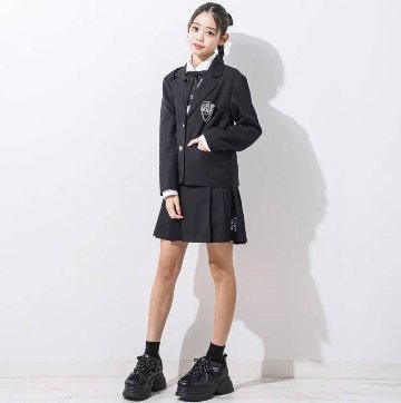 ZIDDY「ブラックプリーツスカパン」 (150-160cm) の画像