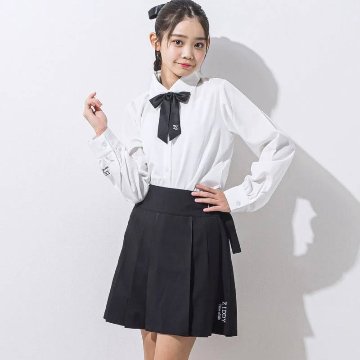 ZIDDY「ブラックプリーツスカパン」 (150-160cm) の画像