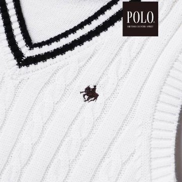 SLAP SLIP(スラップスリップ) 「【POLO BCSコラボ】 セレモニーチルデンニットベスト」(100-130cm)  メール便対応の画像