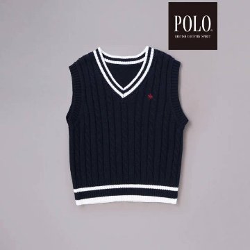 SLAP SLIP(スラップスリップ) 「【POLO BCSコラボ】 セレモニーチルデンニットベスト」(100-130cm)  メール便対応の画像