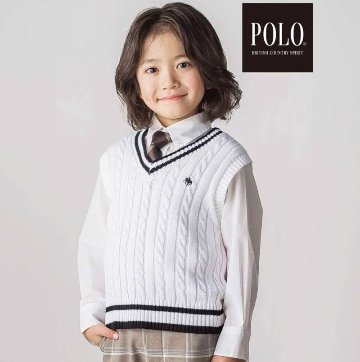 SLAP SLIP(スラップスリップ) 「【POLO BCSコラボ】 セレモニーチルデンニットベスト」(100-130cm)  メール便対応の画像