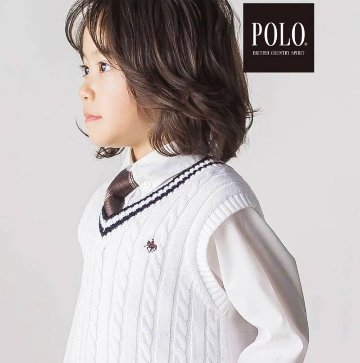 SLAP SLIP(スラップスリップ) 「【POLO BCSコラボ】 セレモニーチルデンニットベスト」(100-130cm)  メール便対応の画像