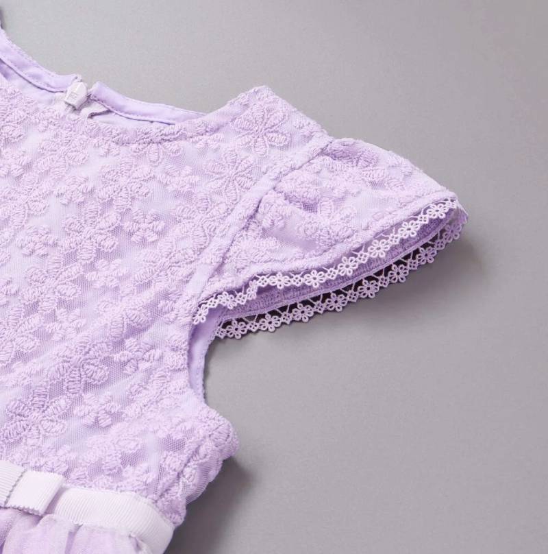 SLAP SLIP(スラップスリップ) 「フラワー刺繍裾スカラップ セレモニージャンパースカート」(110-130cm) の画像