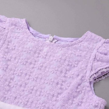 SLAP SLIP(スラップスリップ) 「フラワー刺繍裾スカラップ セレモニージャンパースカート」(110-130cm) の画像