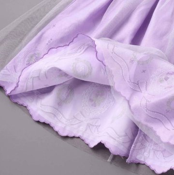 SLAP SLIP(スラップスリップ) 「フラワー刺繍裾スカラップ セレモニージャンパースカート」(110-130cm) の画像