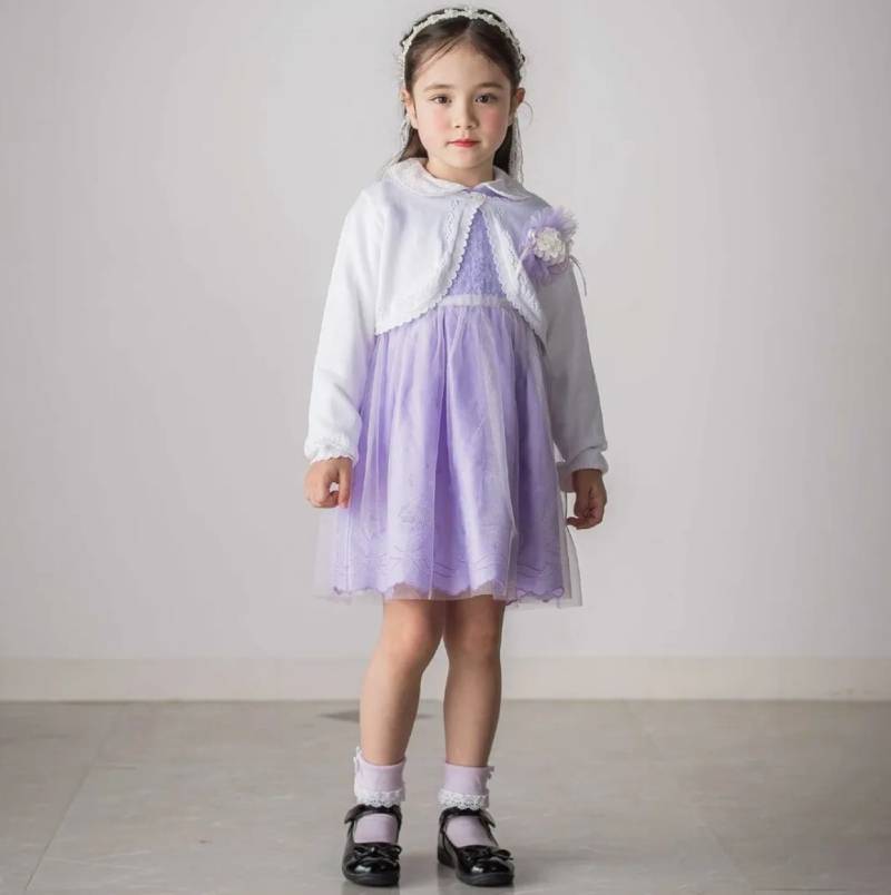 SLAP SLIP(スラップスリップ) 「透かし編み セレモニーボレロニットカーディガン」(110-130cm) の画像