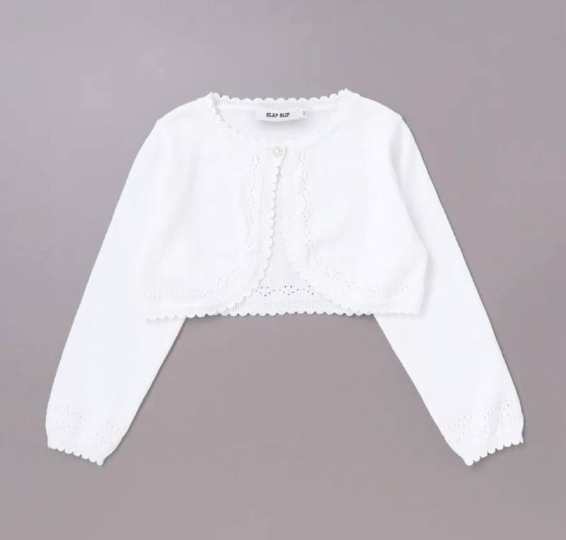 SLAP SLIP(スラップスリップ) 「透かし編み セレモニーボレロニットカーディガン」(110-130cm) の画像