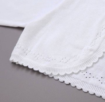 SLAP SLIP(スラップスリップ) 「透かし編み セレモニーボレロニットカーディガン」(110-130cm) の画像