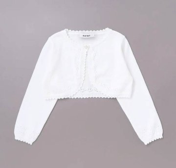 SLAP SLIP(スラップスリップ) 「透かし編み セレモニーボレロニットカーディガン」(110-130cm) の画像