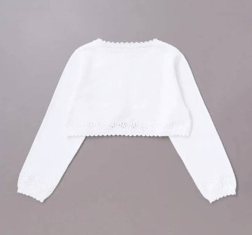 SLAP SLIP(スラップスリップ) 「透かし編み セレモニーボレロニットカーディガン」(110-130cm) の画像