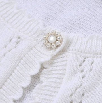 SLAP SLIP(スラップスリップ) 「透かし編み セレモニーボレロニットカーディガン」(110-130cm) の画像