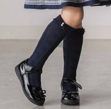 SLAP SLIP 「パール付きセレモニーハイソックス」 (13-21cm) メール便対応可の画像