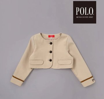 SLAP SLIP(スラップスリップ) 「【POLO BCSコラボ】袖切り替えジャケット+襟リボン付きチェックワンピース(110~130cm)」の画像