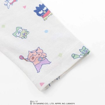 【原作クレヨンしんちゃん×はぴだんぶい×SLAPSLIP】「フロントプリント半袖Tシャツ+総柄長袖Tシャツ2点セット」(80~120cm)　【メール便送料198円対応】の画像