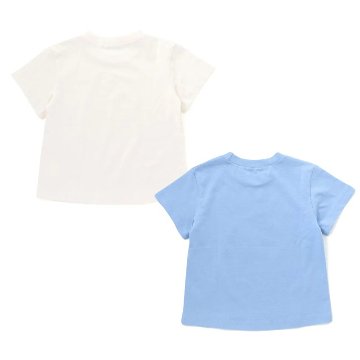 【原作クレヨンしんちゃん×はぴだんぶい×SLAPSLIP】「フロントプリント半袖Tシャツ+総柄長袖Tシャツ2点セット」(80~120cm)　【メール便送料198円対応】の画像