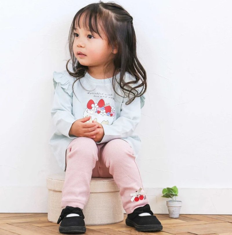 SLAP SLIP【スララク/防汚加工/オーガニックコットン】ときめきデザイン女の子長袖Tシャツ(80~130cm)【メール便送料198円対応】の画像