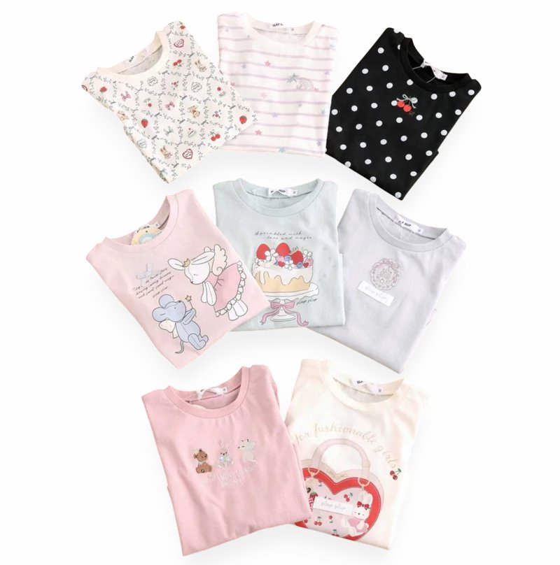 SLAP SLIP【スララク/防汚加工/オーガニックコットン】ときめきデザイン女の子長袖Tシャツ(80~130cm)【メール便送料198円対応】の画像