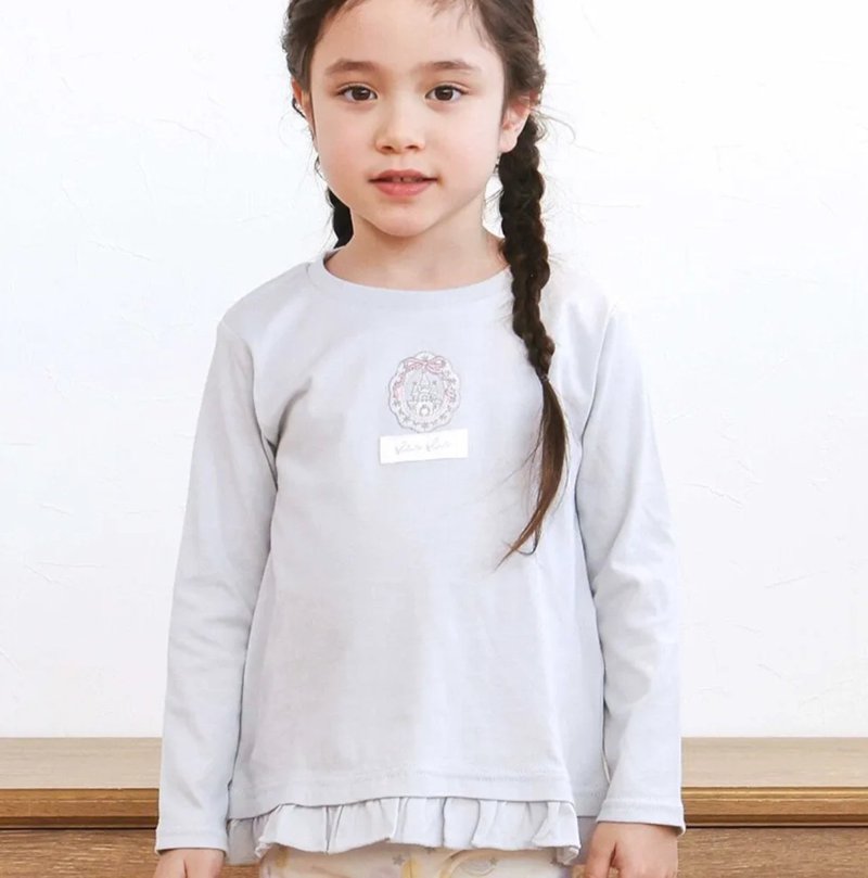 SLAP SLIP【スララク/防汚加工/オーガニックコットン】ときめきデザイン女の子長袖Tシャツ(80~130cm)【メール便送料198円対応】の画像