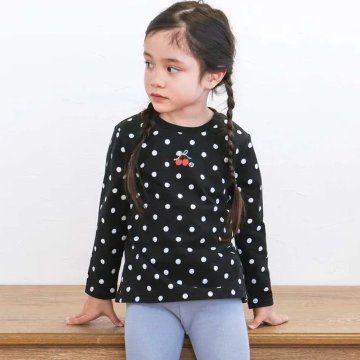 SLAP SLIP【スララク/防汚加工/オーガニックコットン】ときめきデザイン女の子長袖Tシャツ(80~130cm)【メール便送料198円対応】の画像