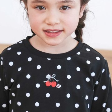 SLAP SLIP【スララク/防汚加工/オーガニックコットン】ときめきデザイン女の子長袖Tシャツ(80~130cm)【メール便送料198円対応】の画像