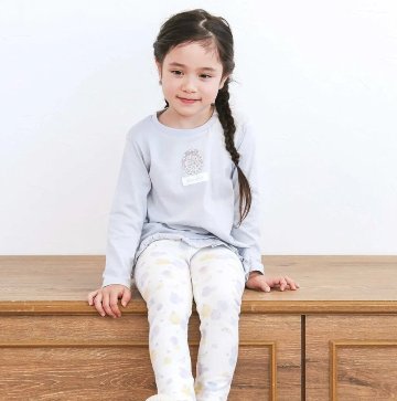 SLAP SLIP【スララク/防汚加工/オーガニックコットン】ときめきデザイン女の子長袖Tシャツ(80~130cm)【メール便送料198円対応】の画像