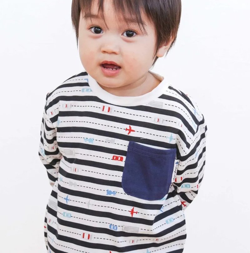 SLAP SLIP【スララク/防汚加工/オーガニックコットン】わくわくデザイン男の子長袖Tシャツ(80~130cm)【メール便送料198円対応】の画像