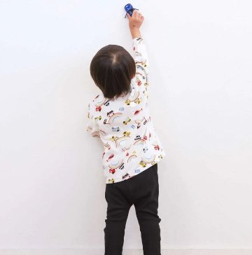 SLAP SLIP【スララク/防汚加工/オーガニックコットン】わくわくデザイン男の子長袖Tシャツ(80~130cm)【メール便送料198円対応】の画像