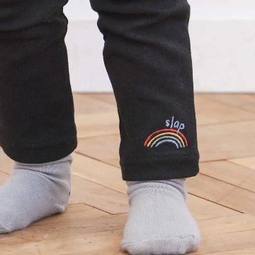 SLAP SLIP【スララク/防汚加工/オーガニックコットン】前後フリーで時短！パパパッと穿ける前向きパンツ(80~120cm)【メール便送料198円対応】の画像