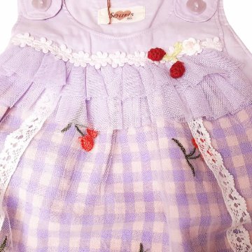 Souris(スーリー) 「ギンガムチェック サクランボ刺繍チュール