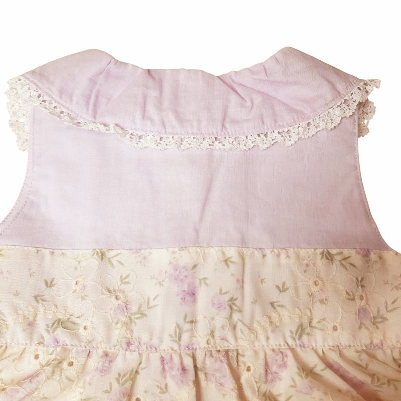 Souris(スーリー) 「丸襟フラワープリントonフラワー刺繍 ミルキースーツ 642」（80-90cm）の画像