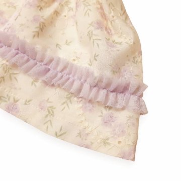 Souris(スーリー) 「丸襟フラワープリントonフラワー刺繍 ミルキースーツ 642」（80-90cm）の画像