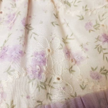 Souris(スーリー) 「丸襟フラワープリントonフラワー刺繍 ミルキースーツ 642」（80-90cm）の画像