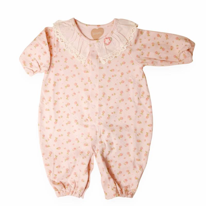 Souris(スーリー)「スタイ付きフラワーPt２WAYベビードレス」(F) 【メール便送料無料】の画像