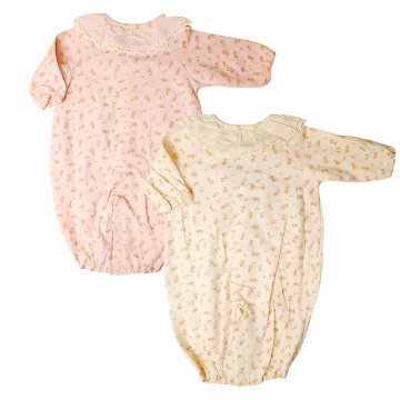 Souris(スーリー)「スタイ付きフラワーPt２WAYベビードレス」(F) 【メール便送料無料】の画像