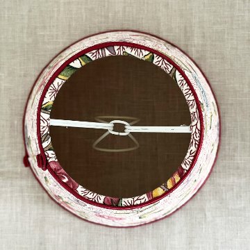 テーブルスタンド用ランプシェード（花と鳥‐ルージュ）の画像