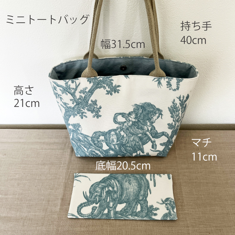 【S.M.G】　ミニトートバッグ　「世界の四大陸」　ブルーの画像