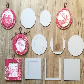 フレームオーナメント（3種）カット済厚紙セットの画像