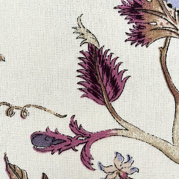 オリエンタル植物柄　パープルの画像