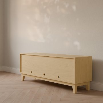 ハードメープル　北欧風 　オイル(ナチュラ) 152」「テレビ台　キャビネット」ナチュラル サイドキャビネットの画像