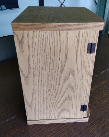 コンパクト仏壇 オーク突板 オイル仕上げ 幅35.5cm 高さ45cm 奥行29cm｜モダン ミニ仏壇 上置き リビング 仏壇の画像