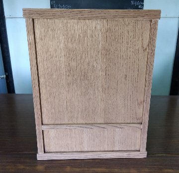 コンパクト仏壇 オーク突板 オイル仕上げ 幅35.5cm 高さ45cm 奥行29cm｜モダン ミニ仏壇 上置き リビング 仏壇の画像