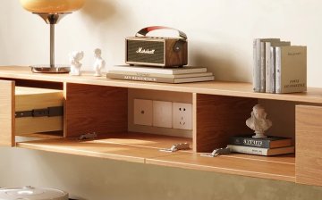 低価格おすすめ/Float TV board /150cm TV stand/オークの画像