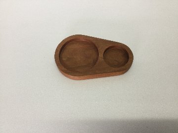 オーク材のコーヒートレイ、ティータイム用の木製サービングトレイ、無垢材トレイ、コーヒーサービングエスプレッソトレイ、サトモクショップの画像