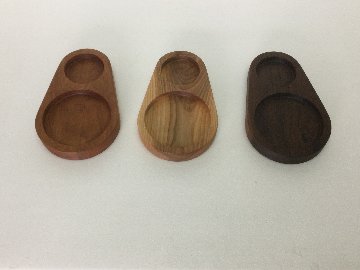 オーク材のコーヒートレイ、ティータイム用の木製サービングトレイ、無垢材トレイ、コーヒーサービングエスプレッソトレイ、サトモクショップの画像