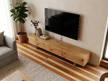 [大きめテレビ台]　テレビボード1800｜無垢材｜アンティークパイン　スタイリッシュ　パイン　オイル仕上げ　自然素材の画像