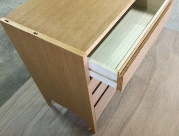 北欧風ヴィンテージ スカンジナビア オーク本棚 オープン棚と引き出し付きの画像