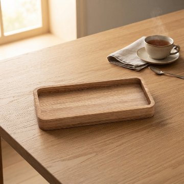 キャッチオールトレイ ジュエリー、鍵、時計、無垢材、メガネ、オイル仕上げ、ペン用の木製デスクトレイ。長方形の木製トレイ キャッチオールオーガナイザー ギフトの画像